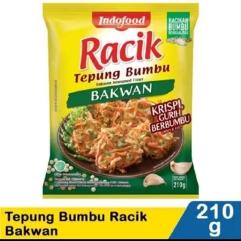 

indofood racik tepung bumbu racik dan indofood racik tempe goreng 210g