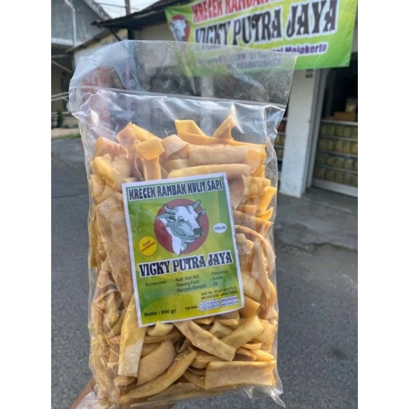 

produsen krupuk kulit rambak stik lebar 500gr