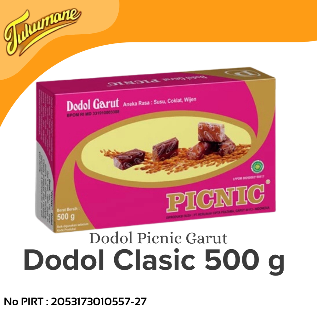 

Dodol Garut Picnic Clasic 500 G Dodol Garut Original