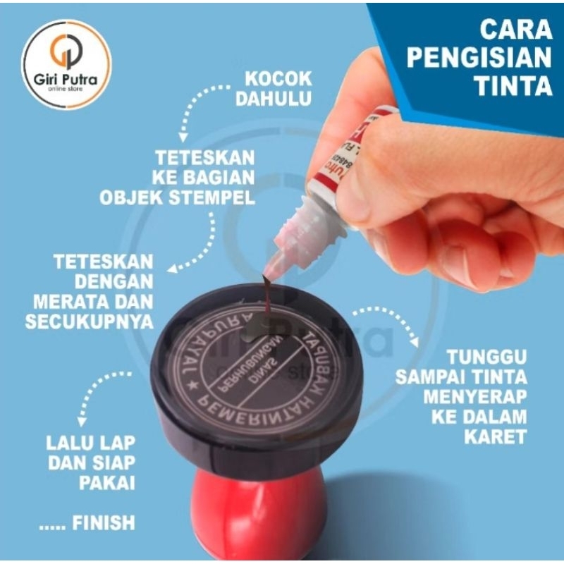 

YUH Tinta Stempel Flash 10ml, Tinta Refill Media Kertas, Tinta Wateroof, Anti Luntur Kualitas
