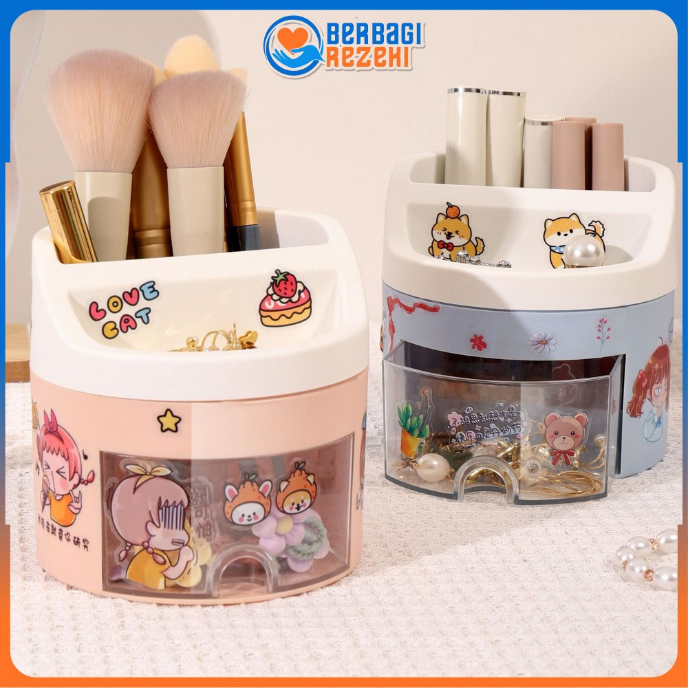 

Kotak Penyimpanan Alat Tulis dengan Laci Aesthetic Lucu / Pen Holder Kotak Penyimpanan Pulpen Desk Storage Organizer Multifungsi / Kotak Pensil Import BR C970