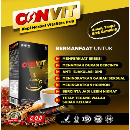 

CONVIT Coffee KOPI KUAT TAHAN LAMA MENINGKATKAN VITALITAS PRIA DEWASA HERBAL