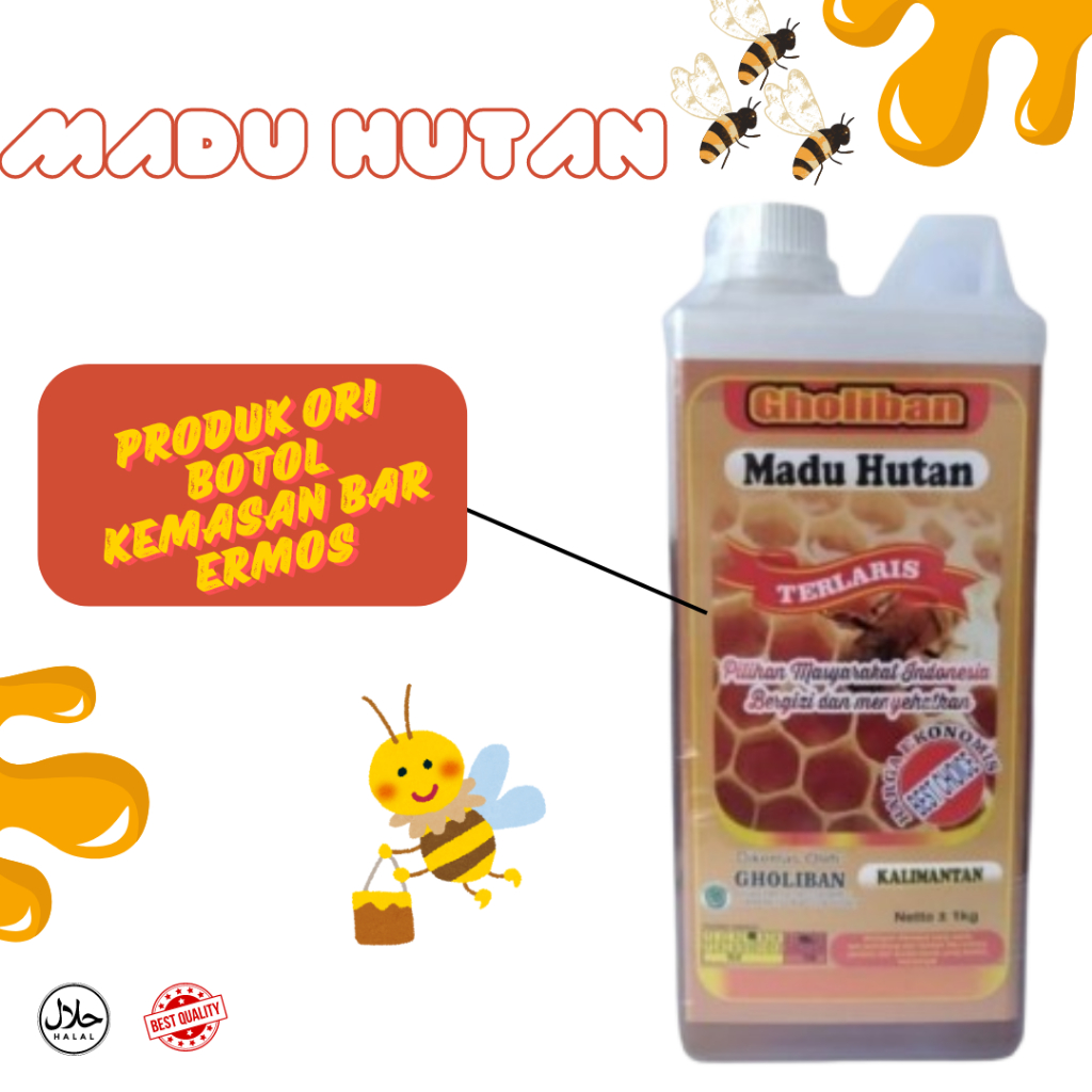 

MADU asli HUTAN KALIMANTAN GHOLIBAN original | MADU MURNI GHOLIBAN BOTOL EMBOS royal jely bee pollen