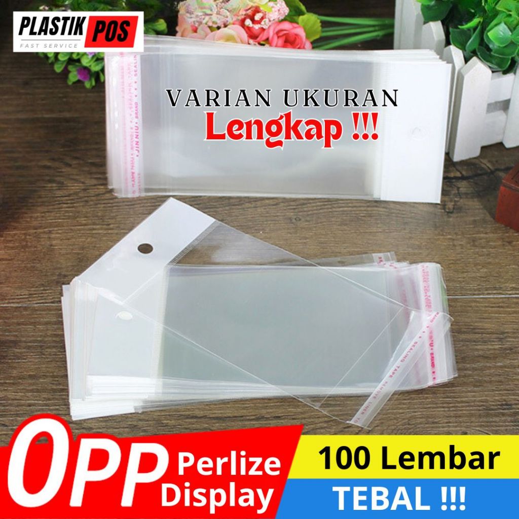 

Isi 100 Lembar Plastik Display Gantung Tebal Premium Ukuran Lengkap cm / PLASTIK OPP GANTUNG PERLIZE / Plastik Kemasan Bening Aksesoris Souvenir Termurah Plastic Premium Quality