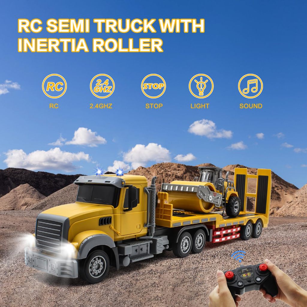 BEST SALE Tatajoy Mainan Mobil Remote Control Set Mainan Trailer Besar RC 16 Channel Truk Trailer &