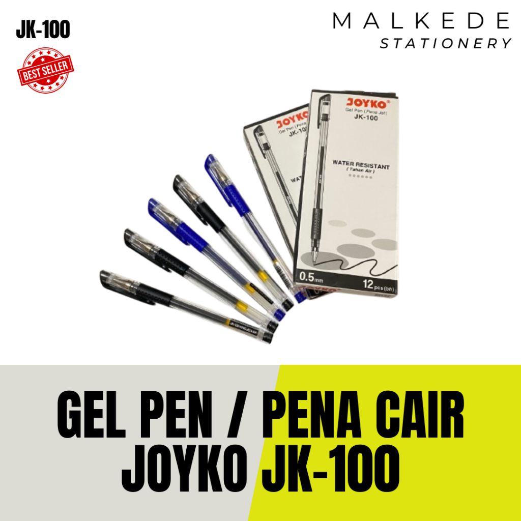 

PULPEN / PENA GEL / GEL PEN JOYKO | JK-100 | SMOOTH WRITING | PENA MURAH