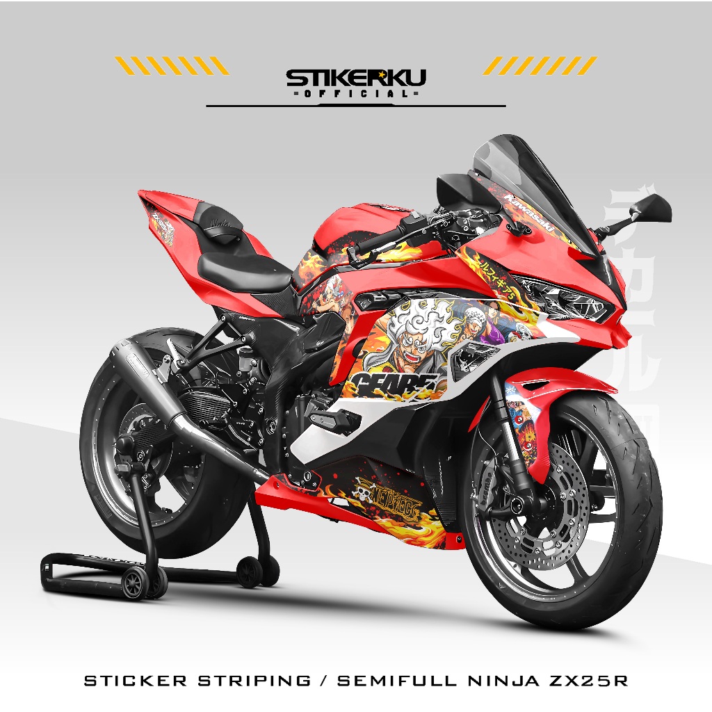 STICKER SEMIFULL NINJA ZX-25R / MOTIF 9 / KAWASAKI ZX25R/ STRIPPING NINJA ZX25R / SHAKILASTIKER