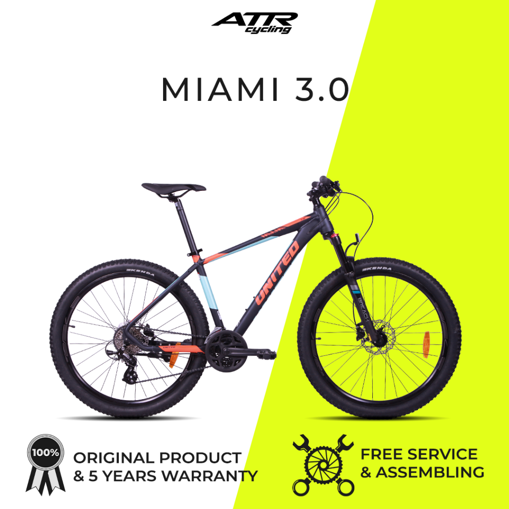 United Bike Sepeda Gunung MTB 27,5-24S MIAMI 3.00 (M) (20.1) BK-ORBL