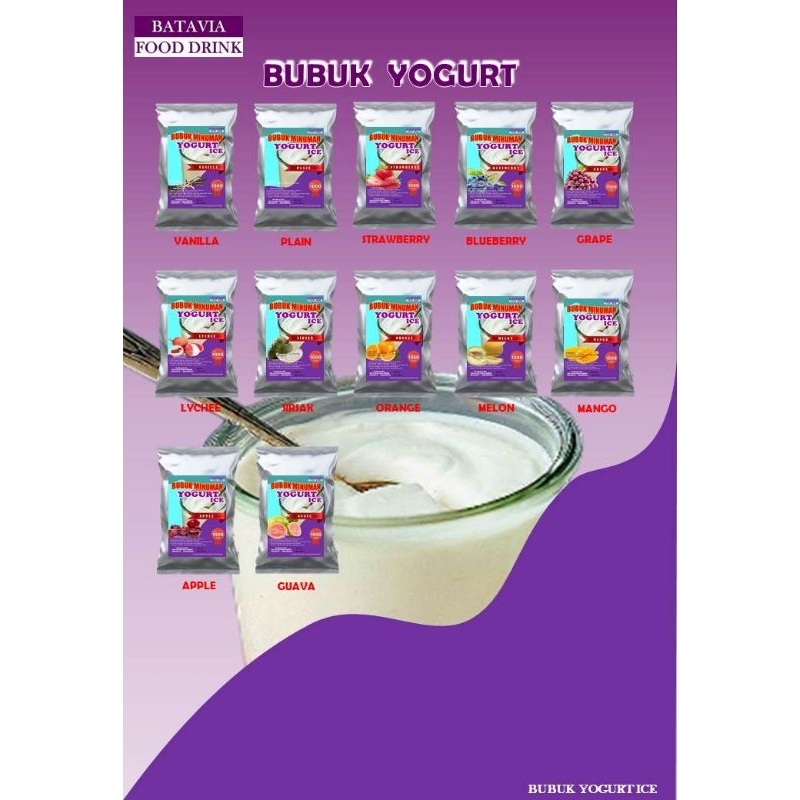 

BUBUK ES YOGURT 1KG/1000GRAM VARIAN RASA/ BUBUK YOGURT/YOGURT POWDER/BUBUK YOGURT PLAIN/YOGURT