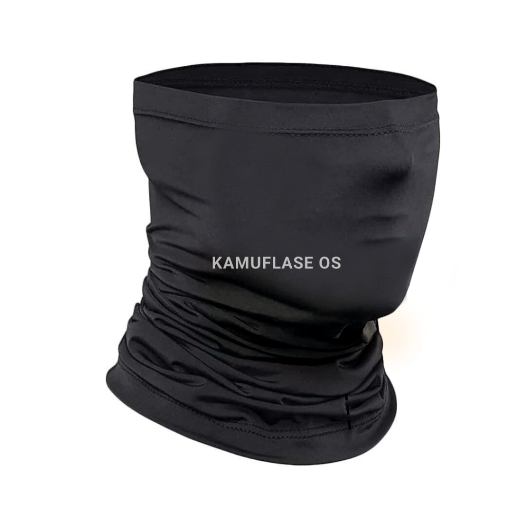 BUFF BANDANA MASKER SEBO HITAM POLOS