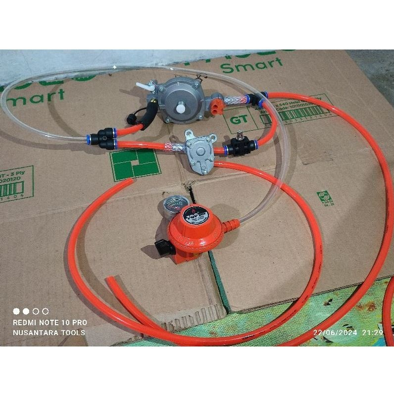 Paket Intalasi Konveter Kit BBG 2 jalur siap pakai semua motor injeksi dan karbu