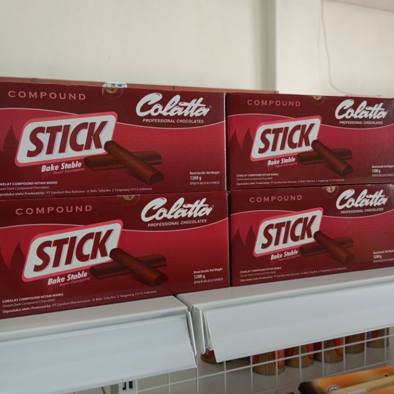 

Colatta Stick Dark Compound Chocolate 1.2kg Bake Stable Coklat Masak Stik Pastry Croissant Kue Cake Tart Brownies Bolu Chiffon