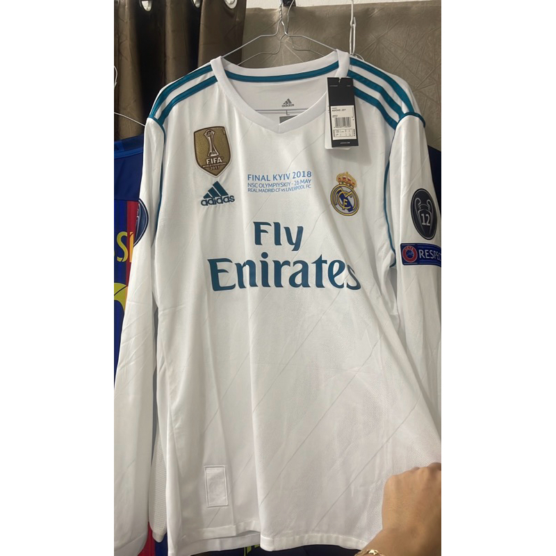 Jersey real madrid home 2017/2018 Final Kyiv nameset Ronaldo