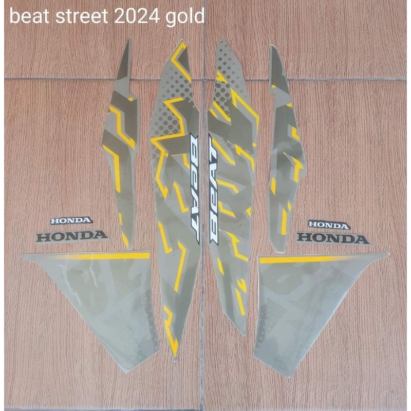 STRIPING MOTOR HONDA BEAT STREET 2024 GOLD