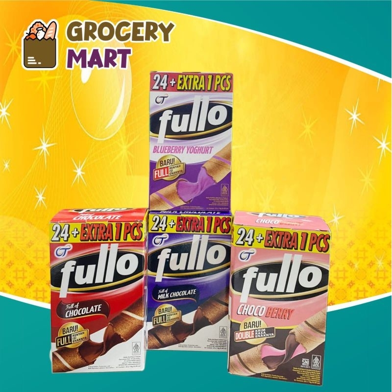 

(BOX) FULLO Wafer Roll Stick Aneka Rasa Isi 24+Extra 1Pcs