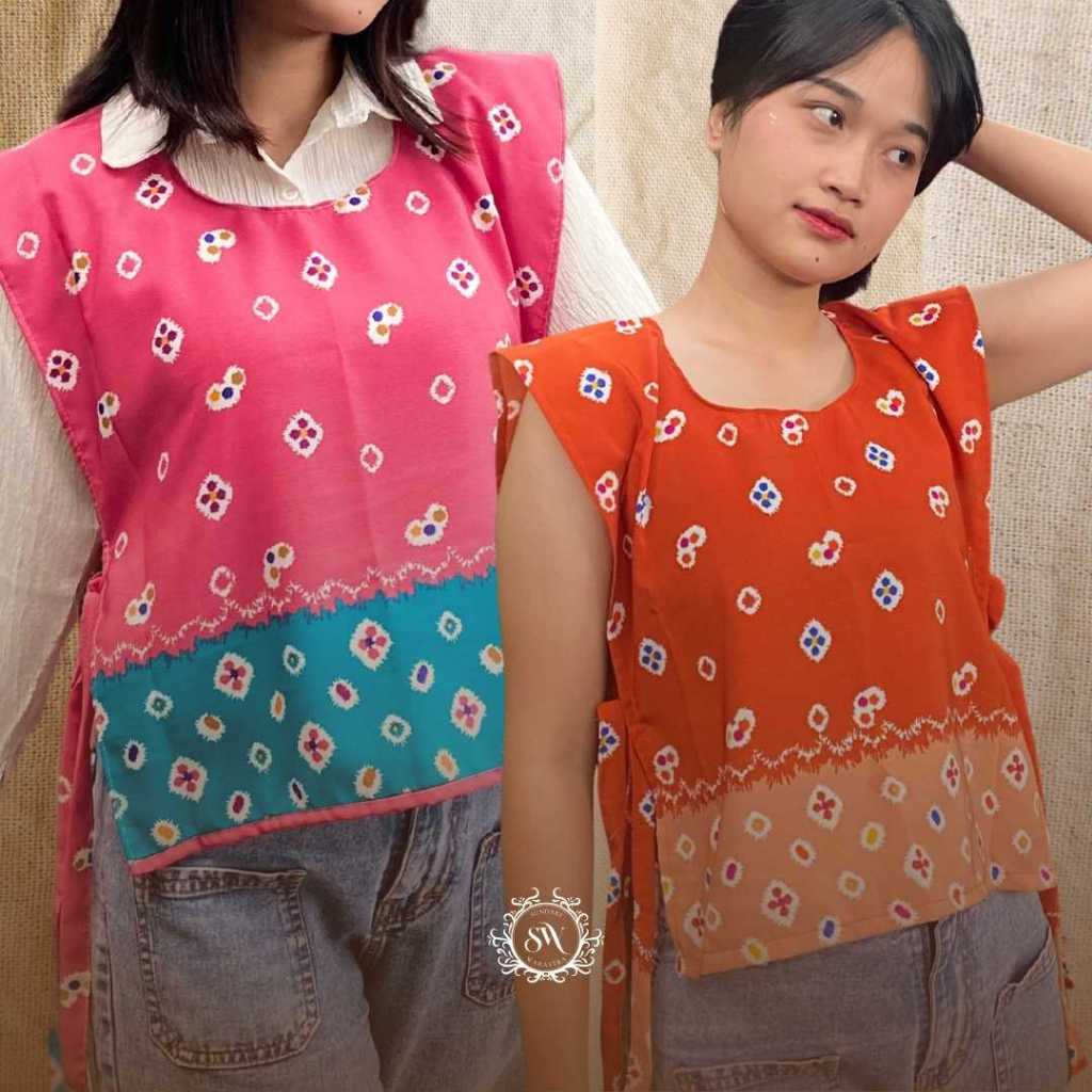 Vest Outer Batik Modern | Batik Jumputan Premium | Outer Wanita | LAVANYA VEST