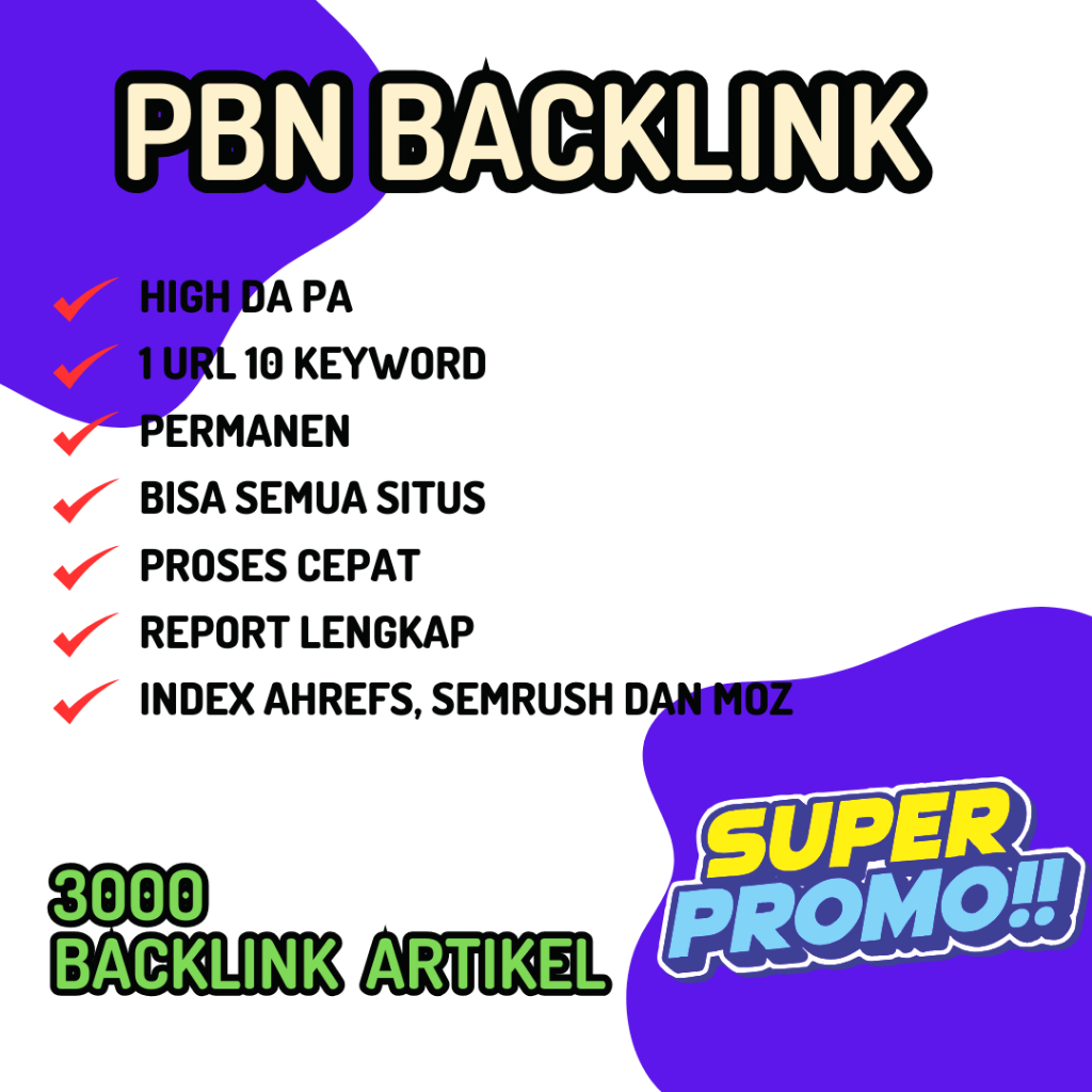 3000 PBN Backlink web 2.0 free Tier 2 dan Traffic 24 jam
