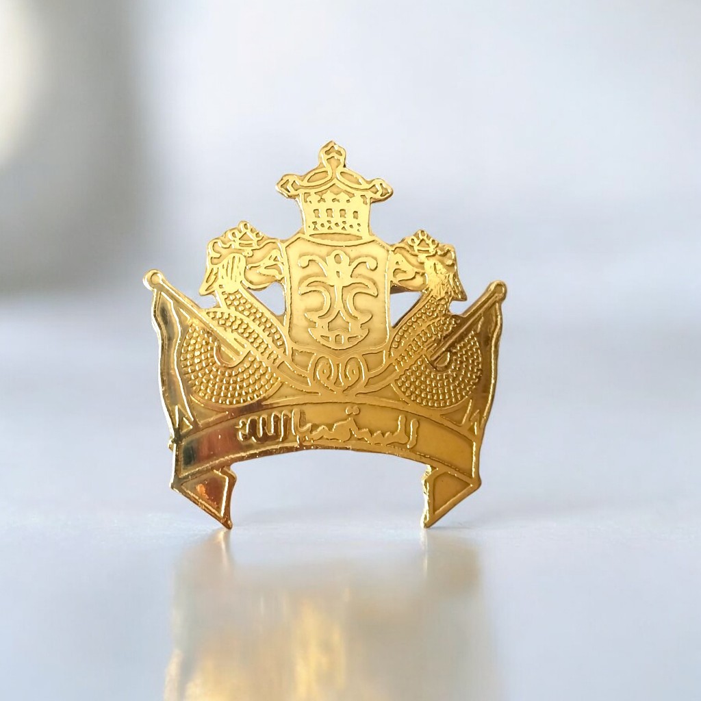Pin Bros Lambang Melayu Kerajaan Siak Riau Logam Kuningan