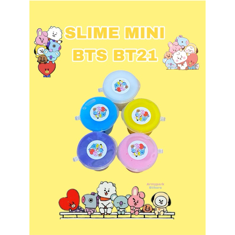 SLIME MAINAN SLIME 25ml TOFU SLIME MINI ISI 1PCS MOTIF BT21