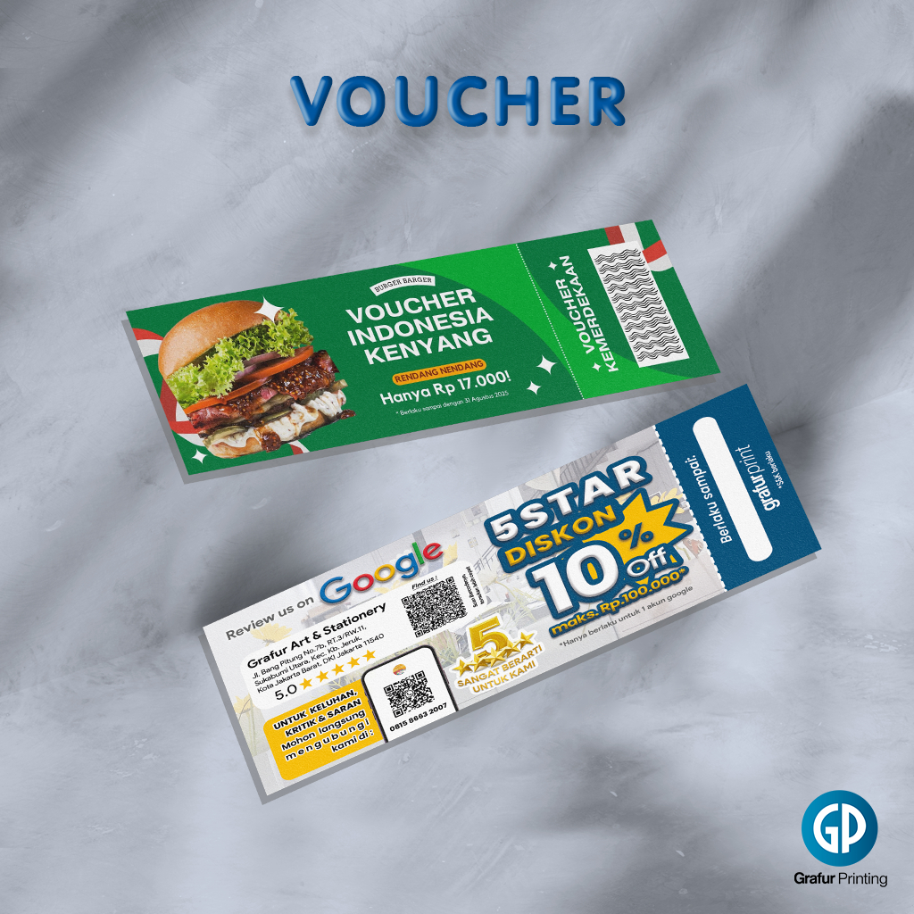 CETAK VOUCHER / TIKET / KUPON / CUSTOM
