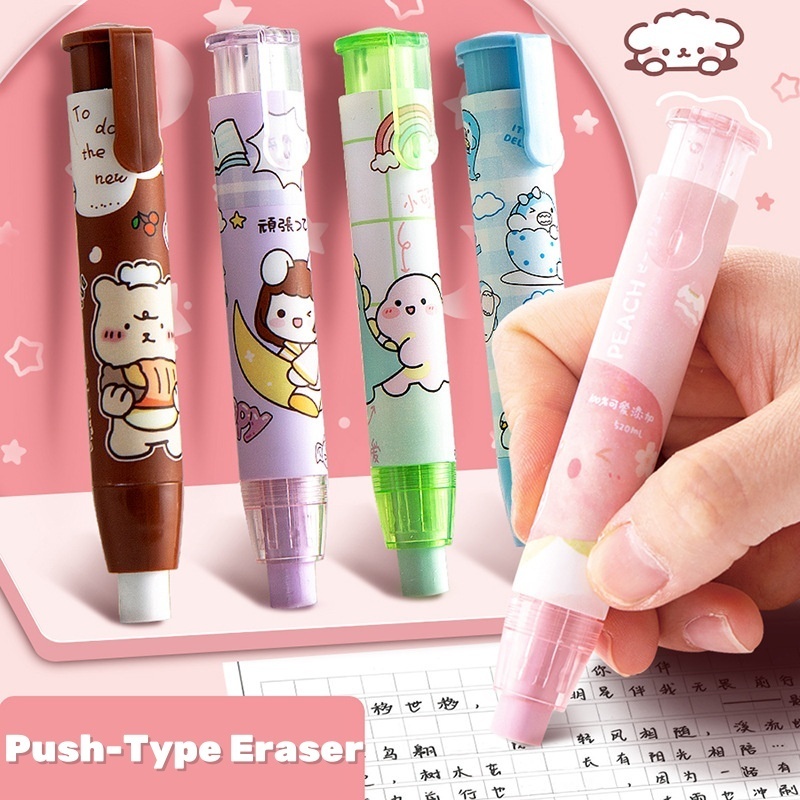 

Penghapus Pensil Mekanik Eraser Push Eraser Lucu Sliding Eraser Penghapus Bentuk Lipstick Hapusan Eraser Lipstik Alat Tulis Stationery