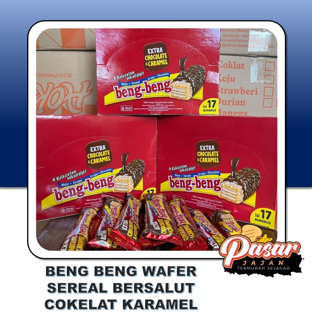 

Beng Beng Wafer Sereal Bersalut Cokelat Karamel Isi 17pcs x 25gr