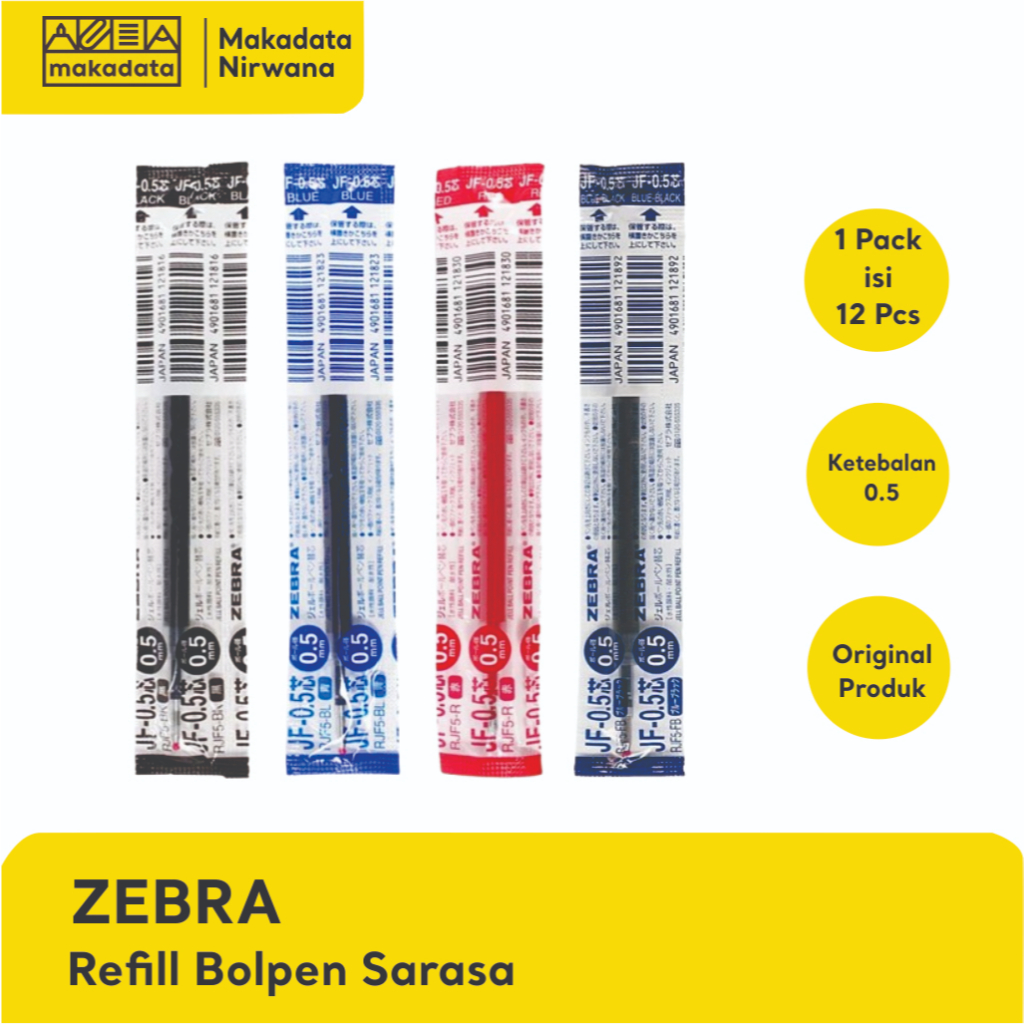 

SARASA REFILL BOLPEN/PULPEN/BOLLPOINT 0.5 (1 PCS)