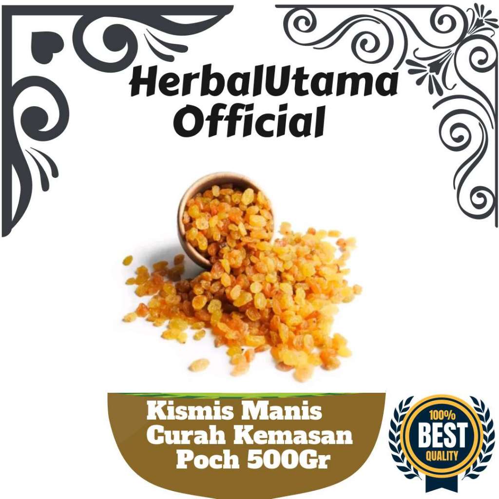 

KISMIS MANIS /KISMIS KUNING/SEMI JUMBO 500GR