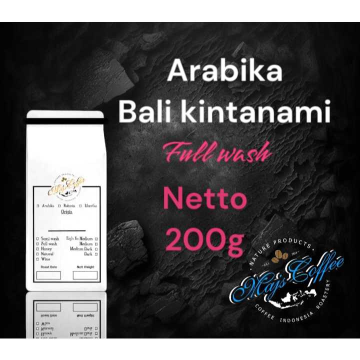 

biji kopi roasted arabika spesialty kintamani full waash 200g