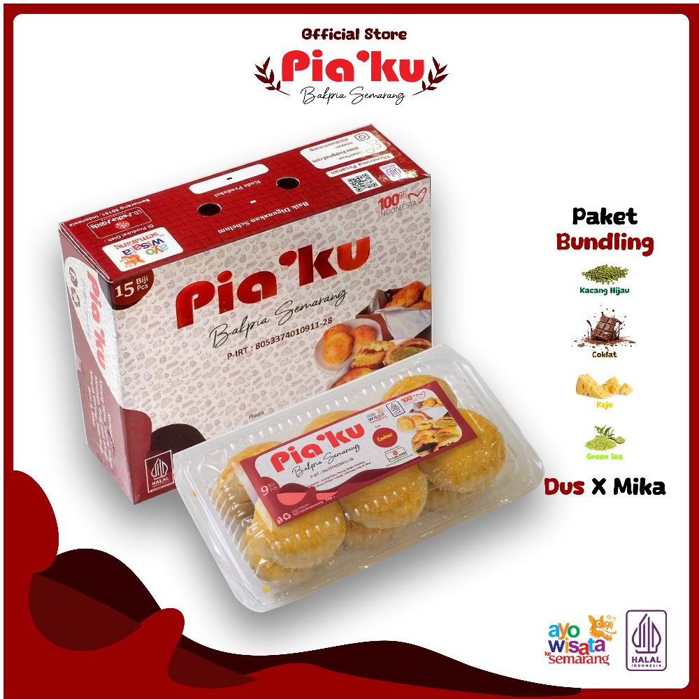 

Bakpia Piaku Semarang - [ Isi 15 ] dan [ Isi 9 ] Paket Bakpia Semarang MIX - Oleh Oleh Khas Semarang