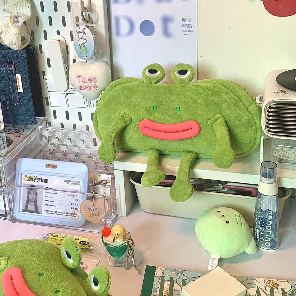 

Tas pensil mewah katak tas pensil lucu tas pensil penyimpanan tas pensil baru