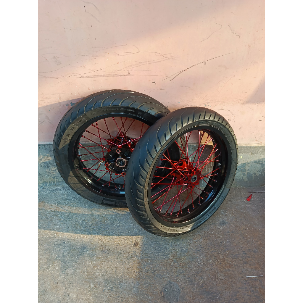 Roda Set Supermoto CRF Wheelset SUMO CRF Ring 17 Ban Paket Hemat
