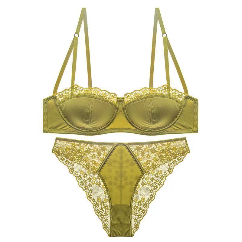 BEVERLY JEAN - Estelle BRA SET Setelan Bra + CD Lace Renda Sexy Transparan Satin Kawat Push Up