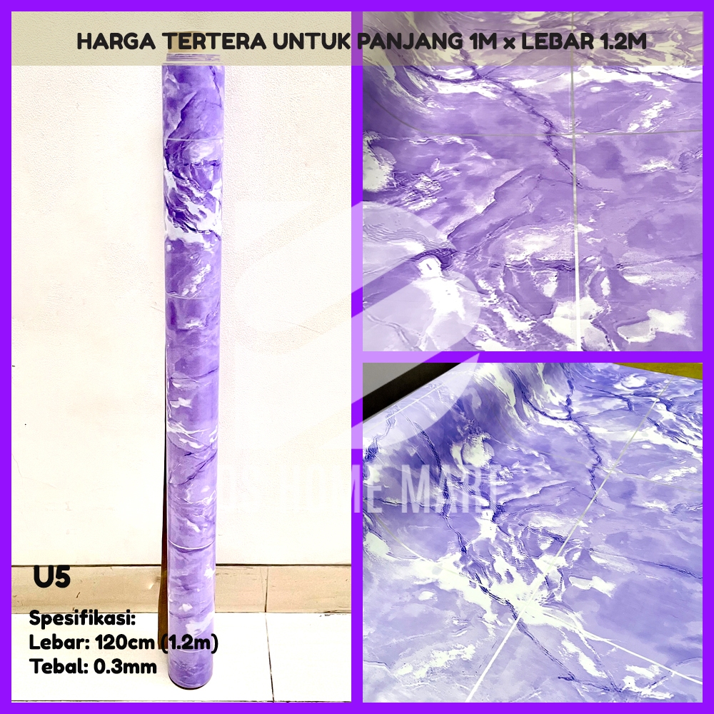 U5 - Karpet Lantai Tikar Plastik Vinyl METERAN dengan Lebar 1.2M