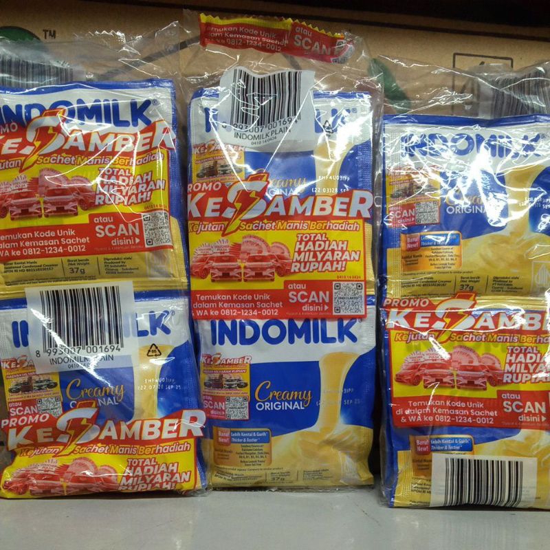 

indomilk susu kental manis creamy original isi 6 sachet x37gr