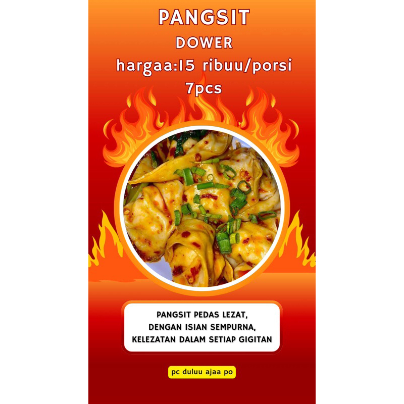 

pangsit dower/goreng/rebuss