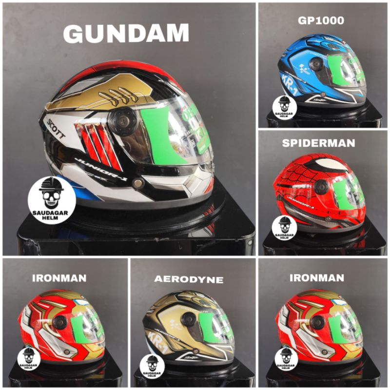 Helm Anak / Helm Full Face Anak Scott / helm full face anak anak cowok / Helm FullFace Scott Helm Mu