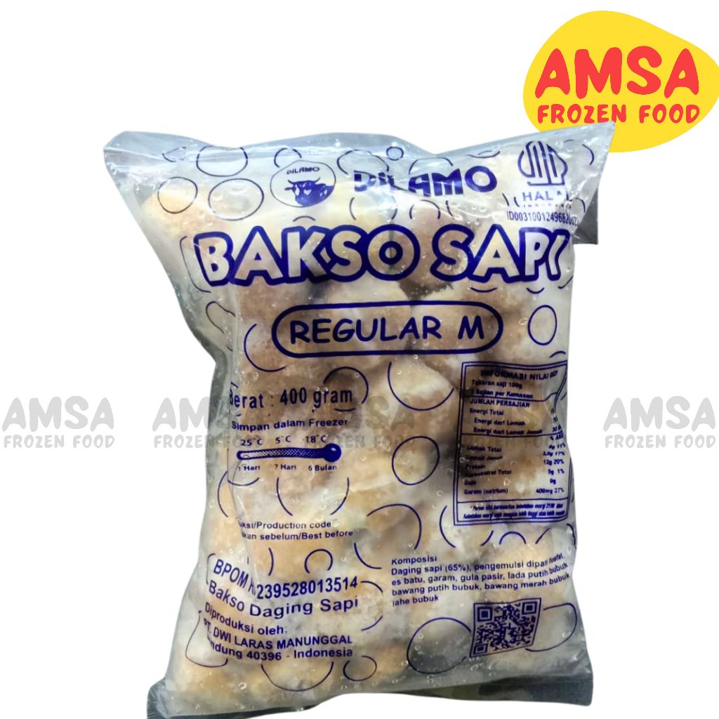 

Dilamo Bakso Sapi Reguler M 400gr