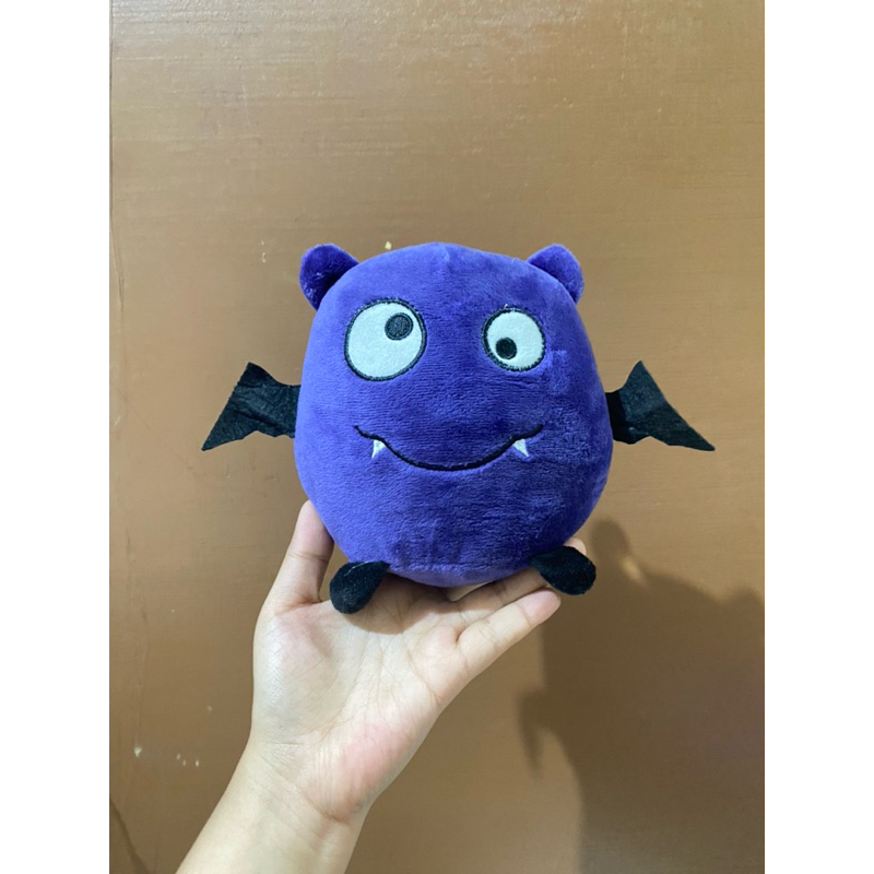 Boneka Karakter Kelelawar Ungu Lucu size 17cm / Boneka Haloween Karakter Kelelawar / Boneka Bat
