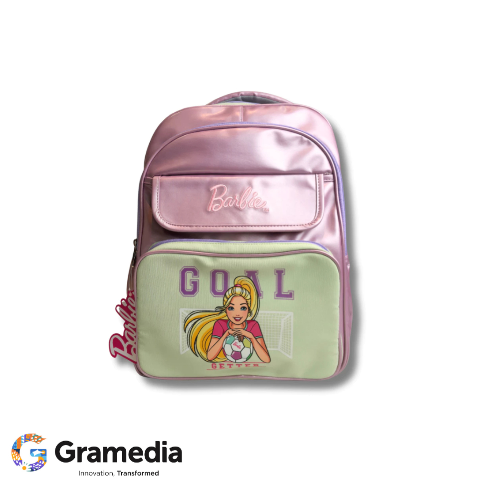 Gramedia Dumai_Barbie Graphic Metallic Large Backpack - Tas Ransel Anak/Tas Ransel Perempuan