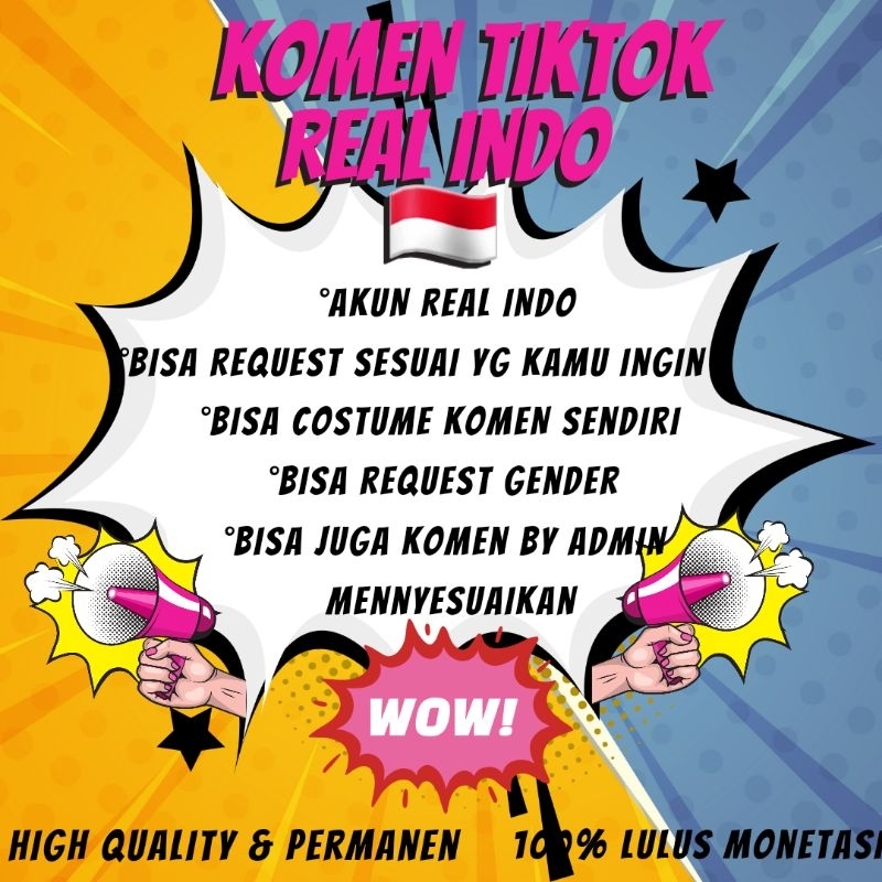 JASA KOMEN TIKTOK REAL INDO🇮🇩