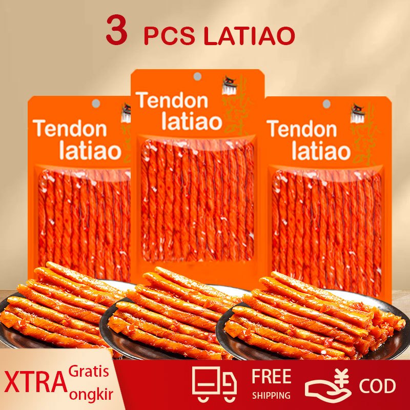 

Latiao Busy Snack - [3 pcs] [HALAL] Gluten Latiao Snack a Vegetarian Food Gluten Chinese Snack Kembang Tahu