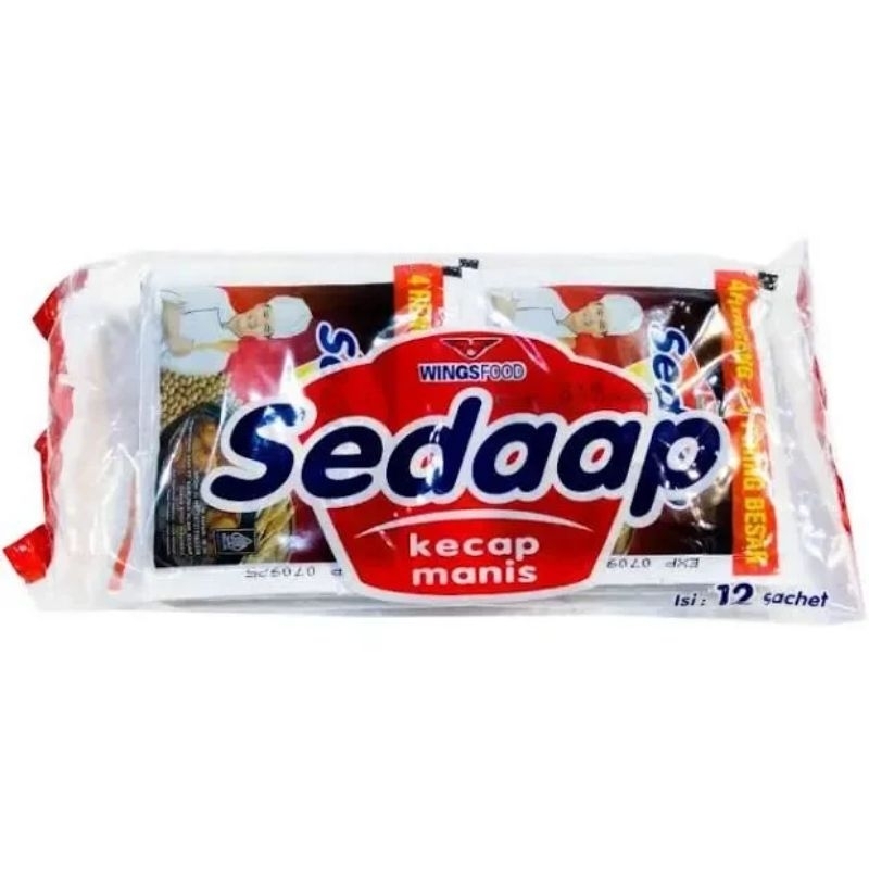 

Kecap Sedap Manis Kemasan Sachet ( 1 Renteng 12 Sachet )