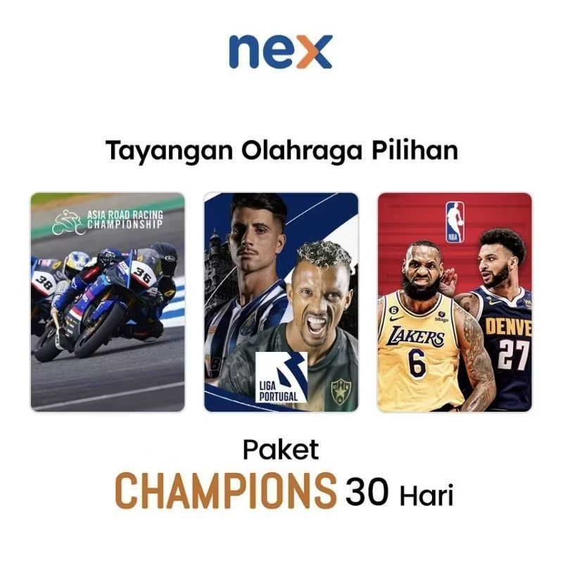 Paket Champions Nex Parabola 1 Bulan