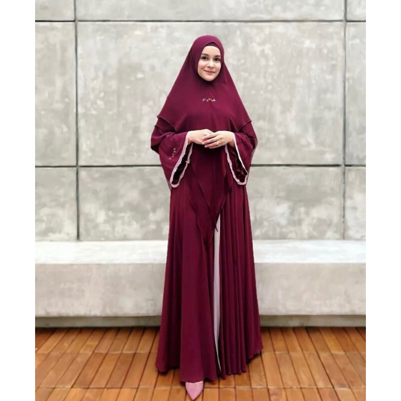 [SALE] SET GAMIS & KHIMAR LENGAN RENDRA SISESA