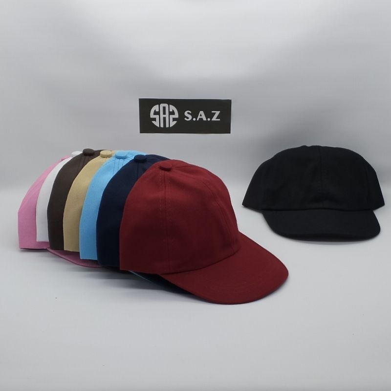 Topi Anak Custom Nama Topi Dewasa Polos Pria Wanita Menggunakan 8 Warna Pilihan Hitam,Putih,Cream,Na