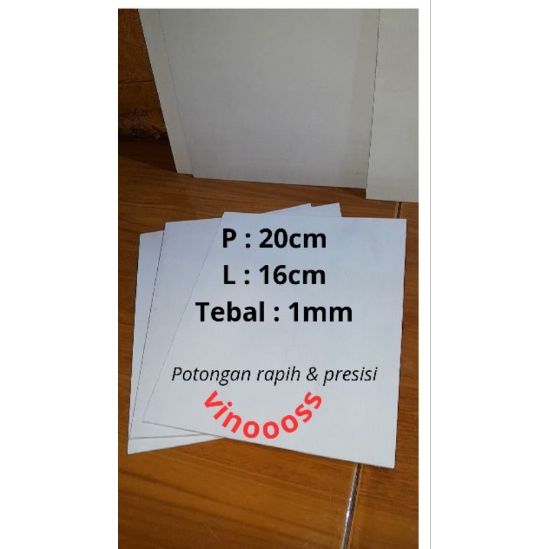 pipa paralon/PVC lembaran 1mm 16cm x 20cm