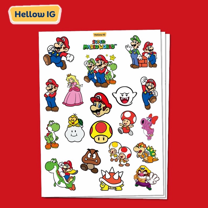 

STICKER PACK SET STIKER MARIO BROS MARIO BROSS STIKER BOTOL STIKER LUCU AESTHETIC WATERPROOF