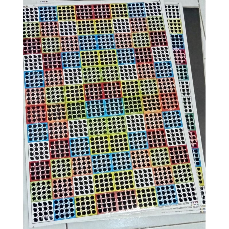 Teka teki gosok kupon titik 16 isi 25 lembar warna dan motif random cod