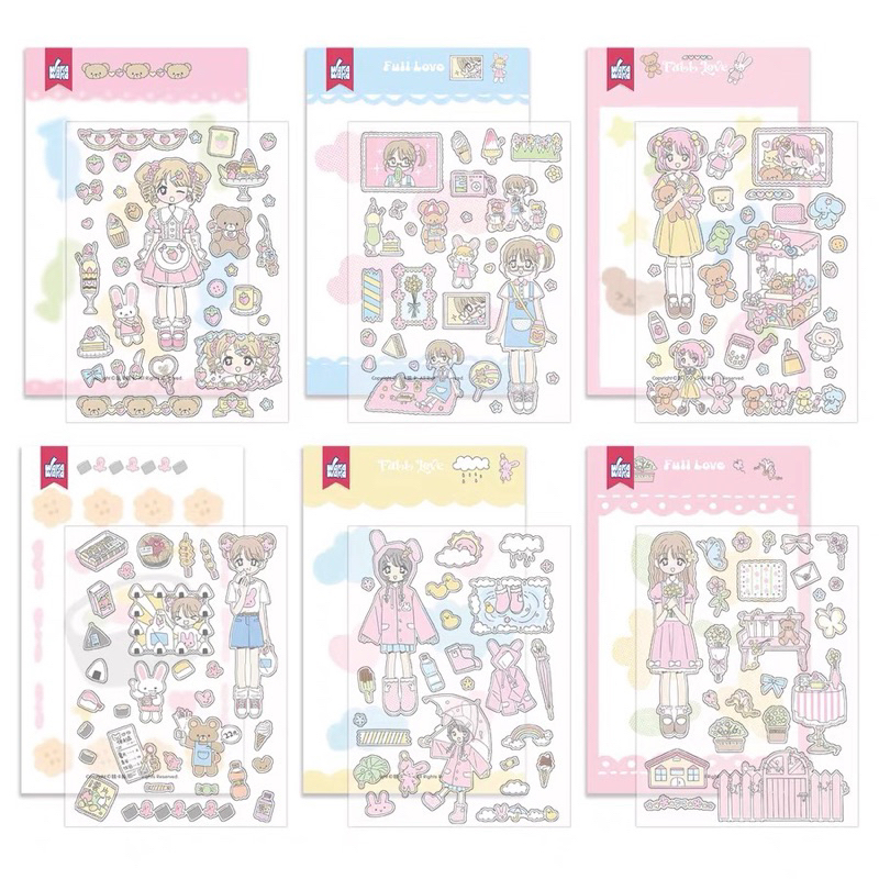 

sticker deco korean photocard anime girl dekorasi journal readystock B1744